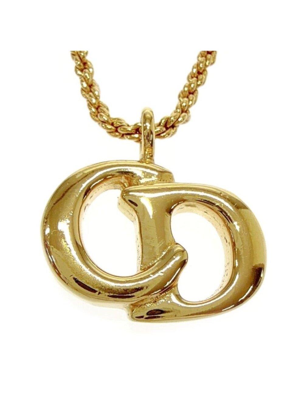 Dior CD Logo Necklace Gold